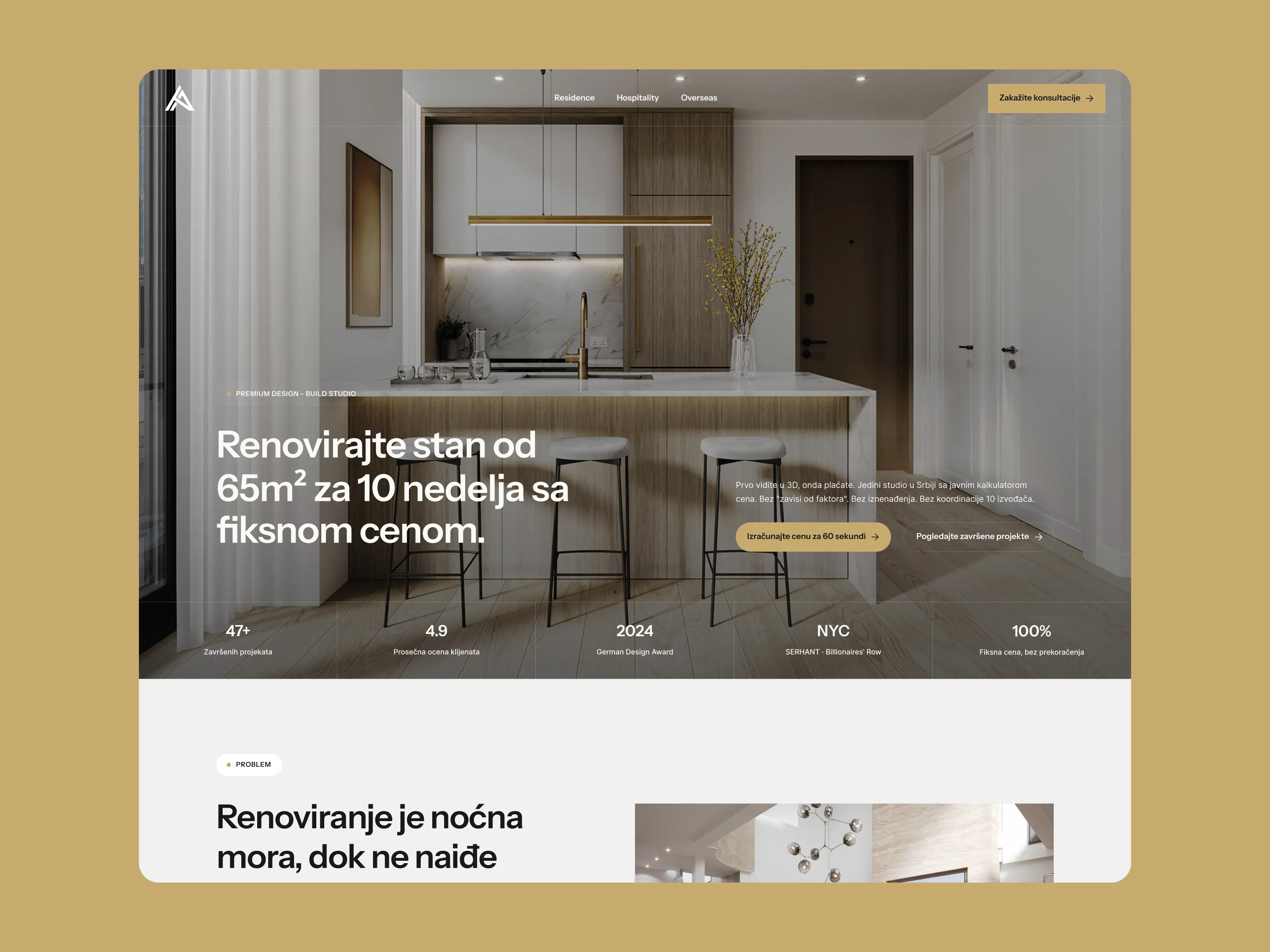 Archithor – sajt za studio za dizajn enterijera